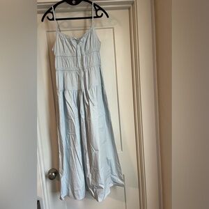 Light Blue Maxi Dress with Spaghetti Straps